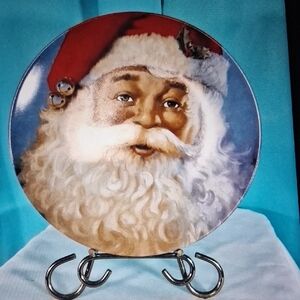Festive Santa Claus Decorative Plate